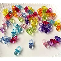 Los mejores  - CHSYOO 100 x Set de Chupete Mini Deco- Decoración de Mesa de Confeti Confeti Streudeko Regalo de Regalo para Bautizo de…